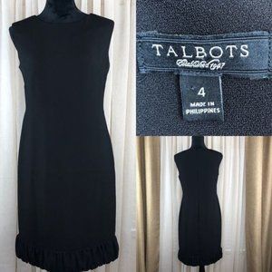 Talbots little Black dress. Hemline Ruffled formal size 4